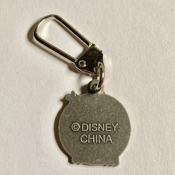 Vintage Minnie Mouse Locking Zipper Pull Enamel Charm Bag Purse Charm Signed - Picture 3 of 6